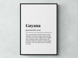 Guyana Funny Definition South America Gift Wall Art Print - thumbnail 1
