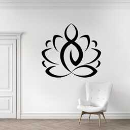 Lotus Mandala Yoga Pose Wall Decal Removable Vinyl Decor T626 - thumbnail 3
