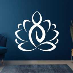 Lotus Mandala Yoga Pose Wall Decal Removable Vinyl Decor T626 - thumbnail 2
