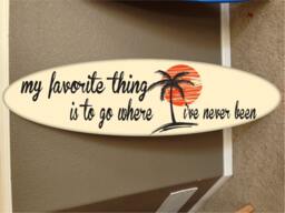 Custom Surfboard Wall Decor Hawaiian Beach Theme - 48 - thumbnail 1