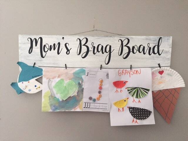 Kids Art Display Sign. Wall Decor. Handmade. Handpainted. Rustic - image 1