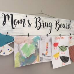 Kids Art Display Sign. Wall Decor. Handmade. Handpainted. Rustic - thumbnail 2