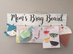 Kids Art Display Sign. Wall Decor. Handmade. Handpainted. Rustic - thumbnail 1
