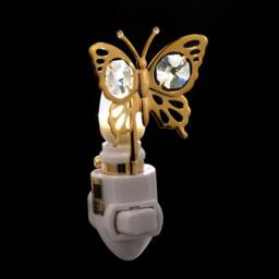 24K Gold Plated Butterfly Handcrafted Luxury Night Light Decorated Swarovski Crystals Bedroom Bathroom Kids Room Gift Premium Decor - thumbnail 3