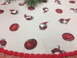 Handmade Linen Christmas Tree Skirt Scandinavian Holiday Decor