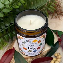 Autumn Candle Time To Get Cosy - Pumpkin Spice Personalised Soy Wax - No Paraffin - thumbnail 2