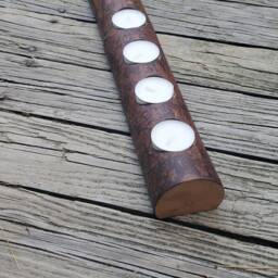 10 Tealight - Hard Maple- Rustic Wood Candleholder- One Of A Kind- Thick Live Edge Hardwood - thumbnail 3
