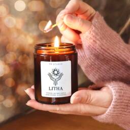 Litha Candle, Midsummer Pagan, Witch Soy Wax Scented Ritual, Spell, Witchcraft, Witch Decor , Gifts, Decorations - thumbnail 1