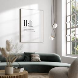 1111 Print - Angel Numbers Number Poster Minimalist Decor Spiritual Bedroom Wall Art Trendy Prints Affirmation - thumbnail 2