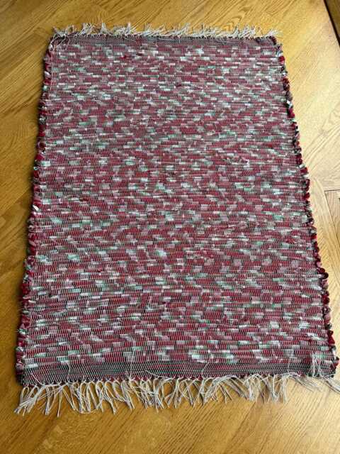 "Red Rug, Cotton 35 1/2"" L X 26" - image 1