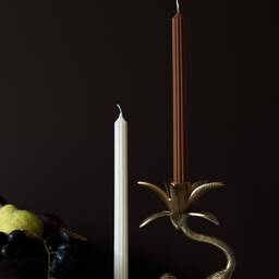 Thin Ribbed Taper Candles Decorative Soy Wax Dinner Candles - thumbnail 4
