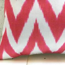 Silk Ikat Pillow Cover, Handwoven Cushion, Modern Home Decor - 16x16 - thumbnail 3