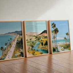 Set Of 3 California Posters, Usa Wall Art Prints, Travel Poster Set, Coastal Landscape Nature Adventure Posters - thumbnail 2