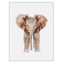 Canvas Nursery Art, Elephant Decor, Gallery Wrapped Canvas, Safari Baby Animal Print, Watercolor, Canvas Wall Art - thumbnail 2