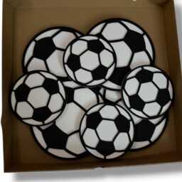 Wooden Football Wall Art - Footballs Decal Stickers Theme Bedroom Decor Soccer - thumbnail 2