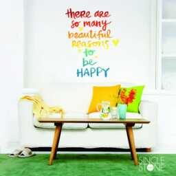Reasons To Be Happy Vinyl Wall Decal - Custom Home Decor - thumbnail 2