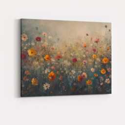 Dreamy Wildflower Meadow Botanical Floral Painting Canvas Wall Art Print Decor Picture Ready To Hang - thumbnail 4