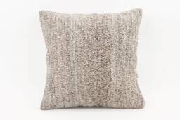 Vintage Turkish Kilim Pillow Handwoven Wool Home Decor - 18''x18'' - thumbnail 1