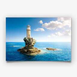Tourlitis Lighthouse Print - Greece Photography Wall Art Coastal Seaside Decor - thumbnail 3