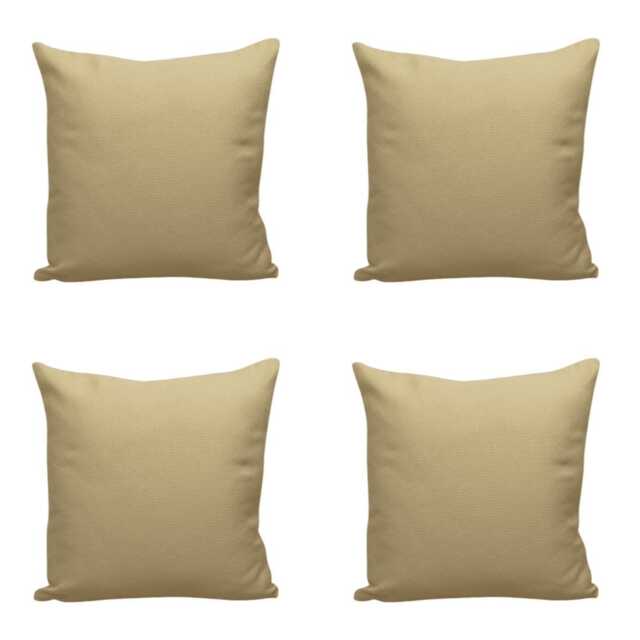 Set Of 4 Knitted Cushion Covers - Pastel Yellow, Handmade Pillowcase 18x18 - image 1