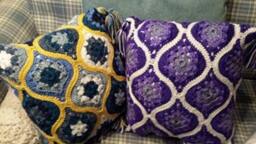 Marrakech Tiles Morracan Pillow Crochet Islamic Geometry 18 - thumbnail 2