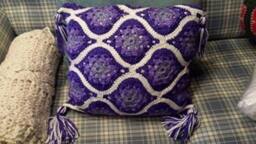Marrakech Tiles Morracan Pillow Crochet Islamic Geometry 18 - thumbnail 1