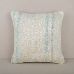 Handmade Kilim Pillow Cover, Hemp Cushion, Anatolian Design - 18x18'' - thumbnail 1