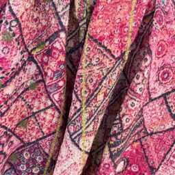 Vintage Style Reversible Cotton Kantha Quilt - Hand Stitched Decorative Bedspread With Artisan Craftsmanship - thumbnail 2
