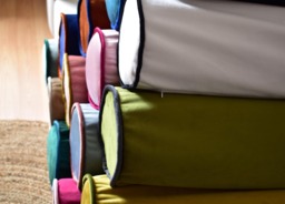 Velvet Bolster Pillow Cover, Designer Throw Case, Custom Size - thumbnail 1