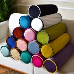 Velvet Bolster Pillow Cover, Designer Throw Case, Custom Size - thumbnail 3