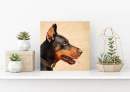 Wood Pet Portrait Print, Dog Lover Gift, Custom Prints, Print On Wood, Photo Frame, Photo, Picture Memorial Frame - thumbnail 1