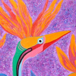 Birds Of Paradise Art Print Original Painting By Ken Tesoriere - thumbnail 2