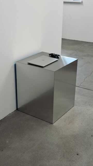 Industrial Metal Side Table. Cube Organizer Shelf. Contemporary Storage Furniture - image 1