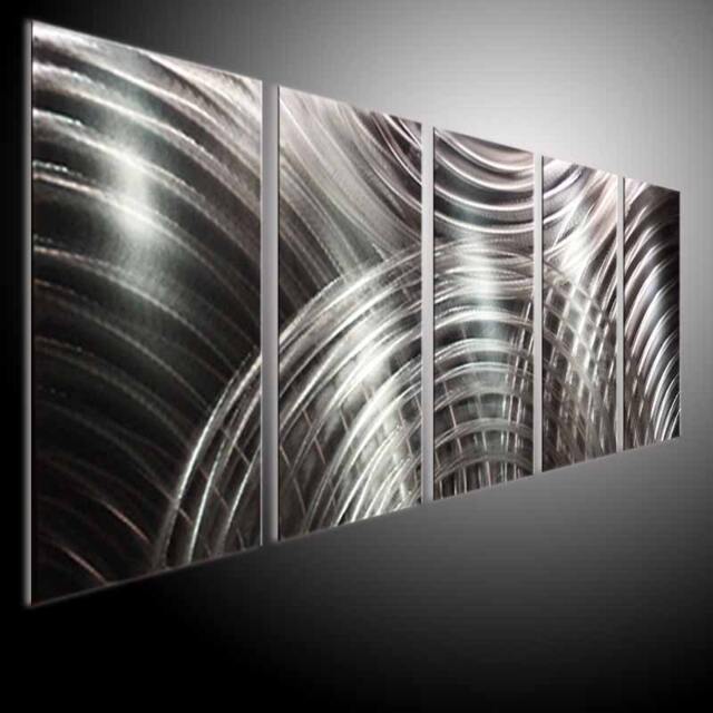 Abstract Metal Wall Art, Modern 3D Sculpture, Indoor Outdoor Decor - 24x60 Inch - image 1