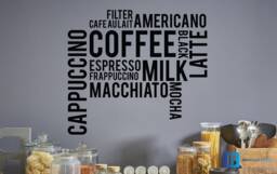 Coffee Milk Latte Espresso Cappuccino Room Wall Art Decal Sticker - thumbnail 1