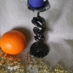 Handmade Iron Candlestick, 6Th Anniversary Gift, Metal Candle Holder - thumbnail 4