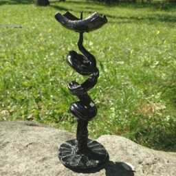 Handmade Iron Candlestick, 6Th Anniversary Gift, Metal Candle Holder - thumbnail 2