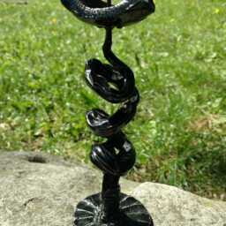 Handmade Iron Candlestick, 6Th Anniversary Gift, Metal Candle Holder - thumbnail 3