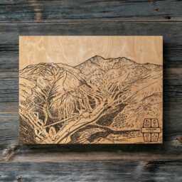Loveland, Colorado Ski Trail Map - Engraved Wood Wall Art, Winter Sport Cabin Decor, Snowboard Mountain Trail, Personalized Family Gift - thumbnail 1