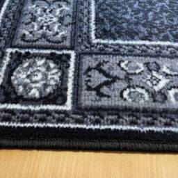 New Modern Dark Grey Border Rugs Mats Large Small Hallway Runners Area Carpet - thumbnail 2