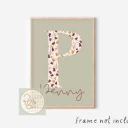 Set Of Girls Dusty Pink & Sage Green With A Pop Berry, Gallery Wall Prints For Room, Playroom Or Nursery - Unframed - thumbnail 3