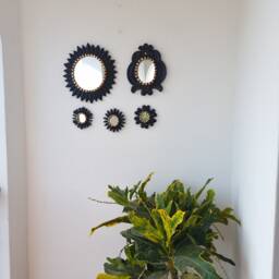 Black Gold Sun -Interior Decoration - Wall Mirror Home Decorative Mirrors -Peruvian Peruvian Handicrafts - thumbnail 4