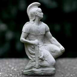 Massive Soldier Statue Concrete Warrior Sculpture Cement Person Decoration Mythical Ornament Handmade Front Door Figurine - thumbnail 1