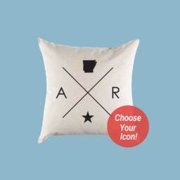 Arkansas Ar Home State Canvas Pillow Or Cover - thumbnail 1