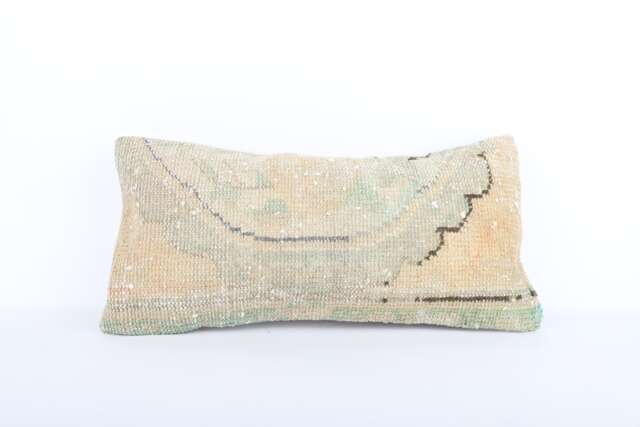 Handwoven Turkish Kilim Pillow Cover Aztec Lumbar Cushion - 12x24 - image 1