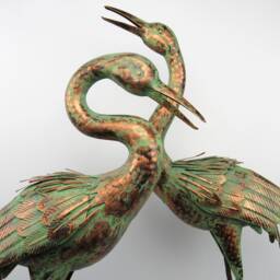 Pair Of Verdigris Elegant Garden Cranes - Also Available Individually - thumbnail 3