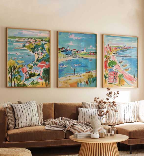 Set Of 3 New Jersey Posters, Usa Prints, Mid-Atlantic Wall Art Sets, Travel Decor, Beaches Scenic Home Prints - image 1