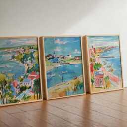 Set Of 3 New Jersey Posters, Usa Prints, Mid-Atlantic Wall Art Sets, Travel Decor, Beaches Scenic Home Prints - thumbnail 3