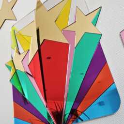 Shooting Star Rainbow Mirror Wall Art Seconds - Maximalist Colourful Bold Dopamine Decor - thumbnail 2