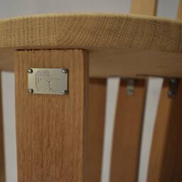 Natural Oak Bar Stool, Height 80 cm, Self-Assembly, Raw Barrel - thumbnail 4